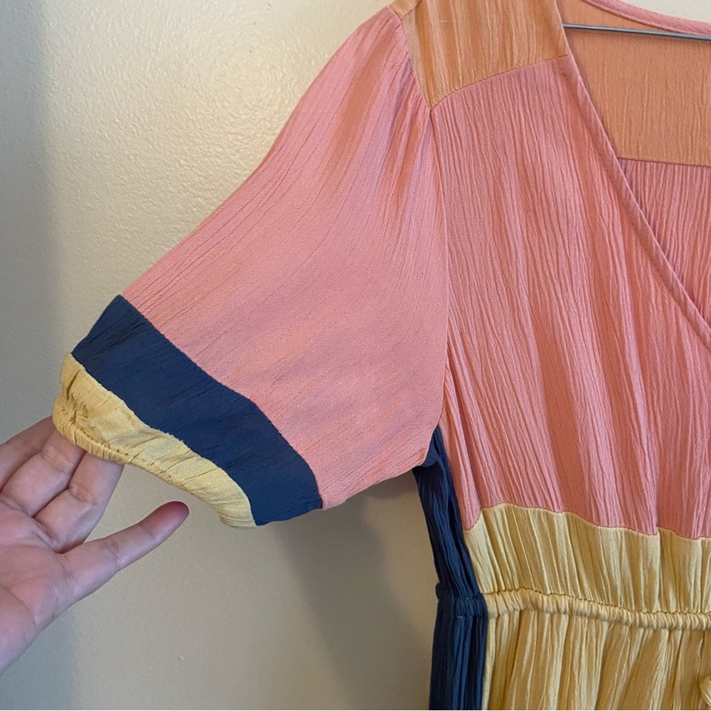 O'Neill Peach and Yellow Colorblock Dress size XS - Picture 8 of 11